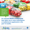 Want Health Communications Data for Next Semester? We have new HINTS data for you!
Americans who have taken one or more multi-vitamins or multi-mineral supplements in the past 12 months:
59.5%
[Footer] Learn more about HINTS and download datasets at https://hints.cancer.gov, Follow us on Twitter