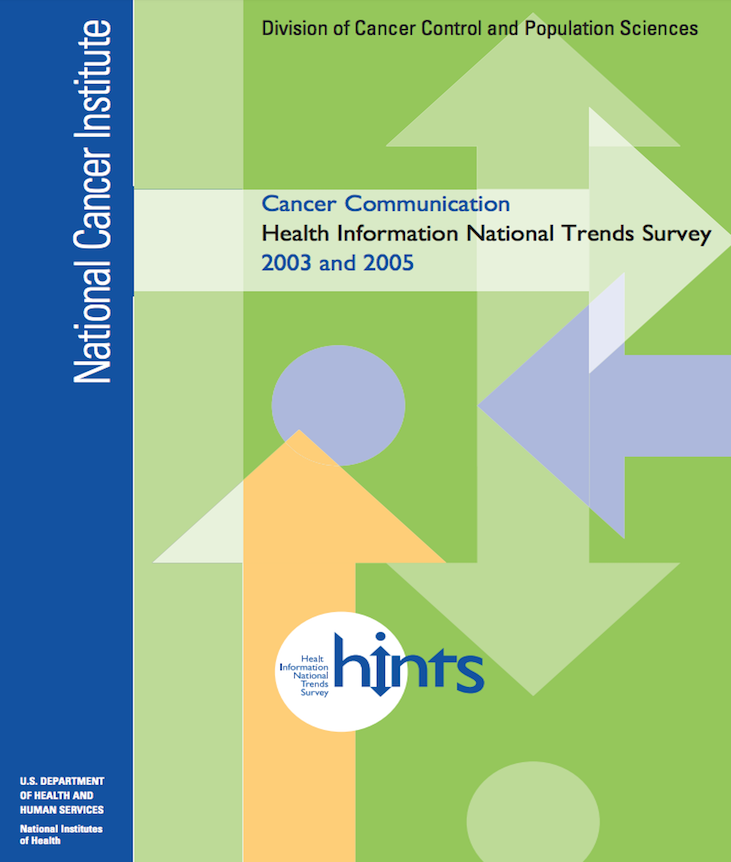Cover image: Cancer Communication Health Information National Trends Survey 2003 and 2005