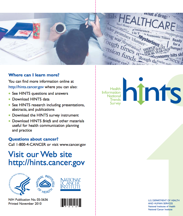 HINTS Health Information National Trends Survey Brochure